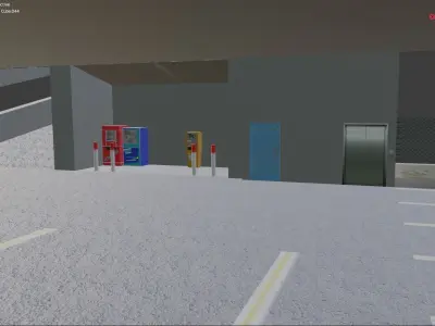 Parking garage Low-poly 3D model