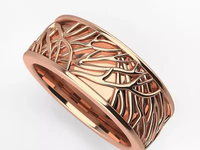 Tree of life wedding dome and comfort fit band  3D print model