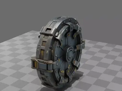 Futuristic Underground Hatch 3D model