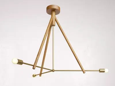 Lodge Chandelier 3 3D model purchase