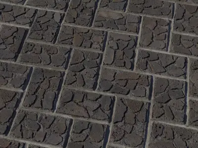 Lava Stone Flag Paver PBR Texture Texture