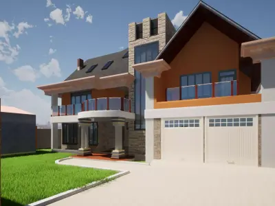 5 Bedroomed Villa Exterior and Interior 3D model