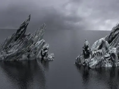 Sharp Ocean Rock Collection 1 3D model