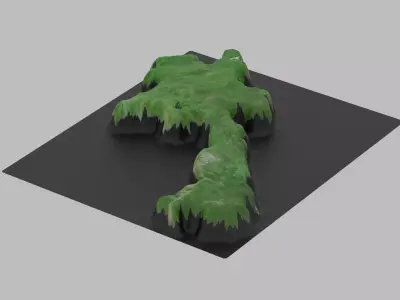 Laos Map Country Low-poly 3D model