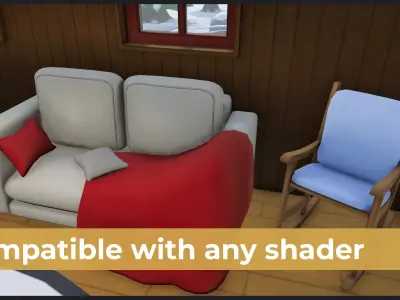 Winter  Christmas Low Poly Package Low-poly 3D model