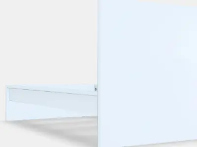 MALM Bed frame high 72 Low-poly 3D model