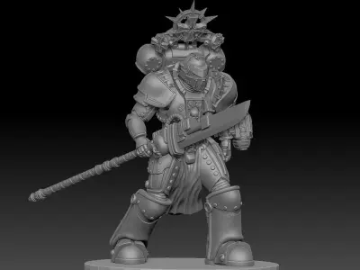 Azure Sentinel 1 Modular Sci-Fi Warrior STL 3D print model