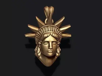 Liberty head pendant 3D print model
