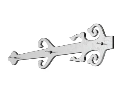 Black Wrought Iron Garage Door Decorative 3D model