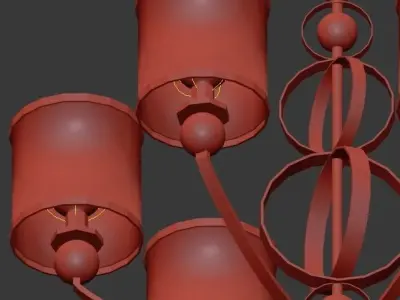 Golden Lighting 1030  6  CH Cerchi Six Light Chandelier 3D model
