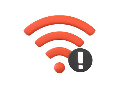 Wifi Problem Symbol v1 016 Low-poly 3D model