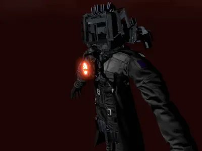 Skibidi Toilet Infected Titan TVMan  Low-poly 3D model