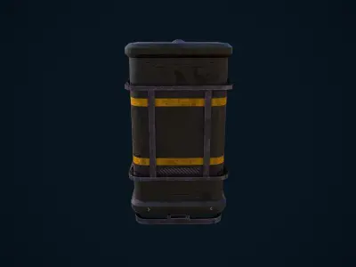 Sci-Fi Barrel Low-poly 3D model