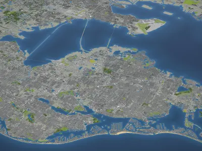 Tampa Bay Low-poly 3D model