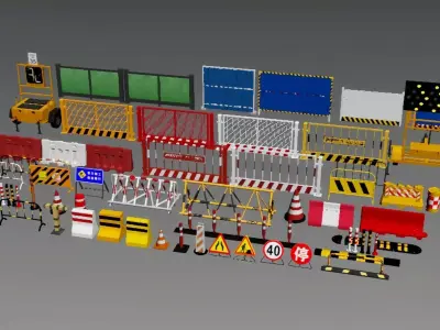 Traffic facilities 3D model