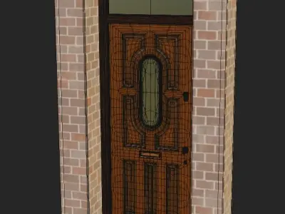 Suburban House Doors 02 Free low-poly 3D model