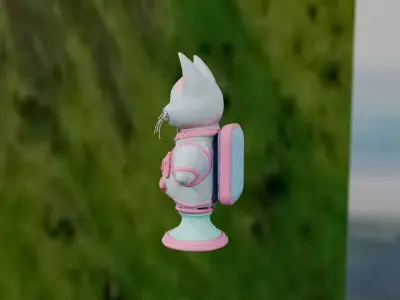 Orbit Purrnaut Helmet Bust 3D print model