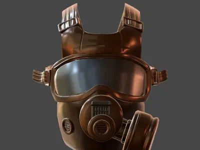 Gas mask helmet 3d model scifi Low-poly  Low-poly 3D model 288