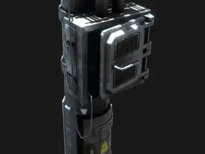 Simple street assets Low-poly 3D model