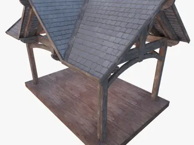 Wooden Pergola 3D model