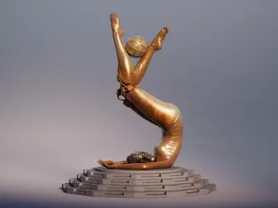 Cyber Girl printable figurine 3D print model