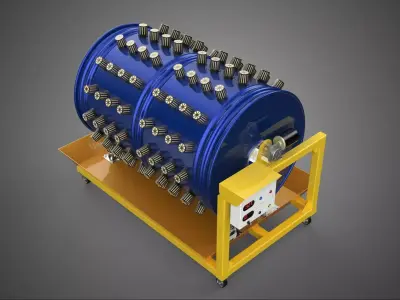 ROTARY HYDROPONICS RADIAL SPIN GARDENING PLANT FARM SYSTEM WHEEL 3D model