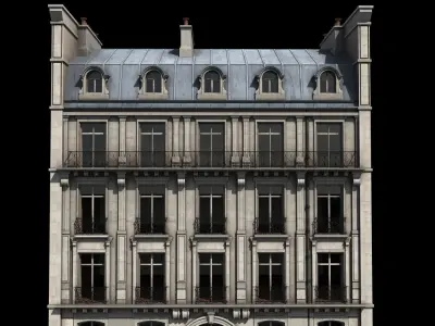 Paris Building Haussmann 3D model