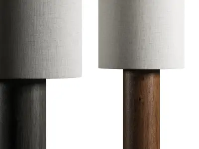 Ferm Living Post Floor Lamp Eclipse Lampshade 3D model