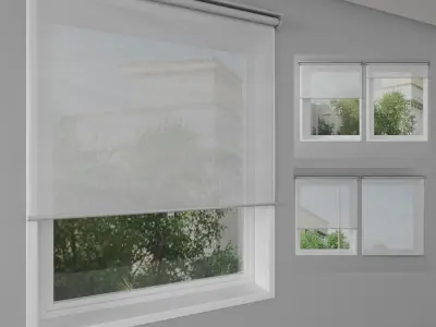 Roller blinds and window - SKOGSKLOVER 3D model