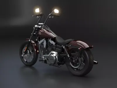 Street Bob 2017 Motorcycle 3D Model 3D model