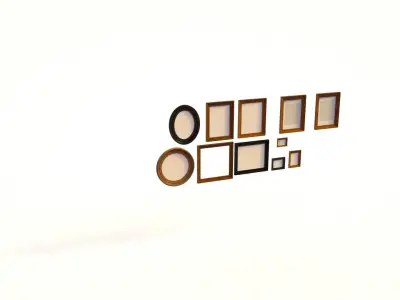 Bilderrahmen set of windows 3D model