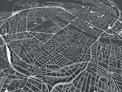Streets and roads City Copenhagen Denmark 3D model