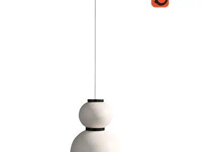 Scandinavian chandelier in Wabi Sabi 3D model