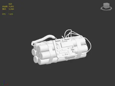 Next Generation Bomb Low-poly 3D model