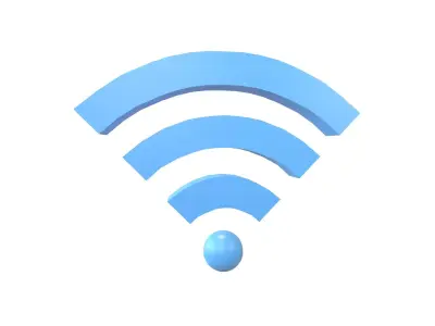Wifi Symbol v2 003 Low-poly 3D model