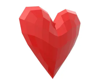 Heart Simple  Low-poly 3D model