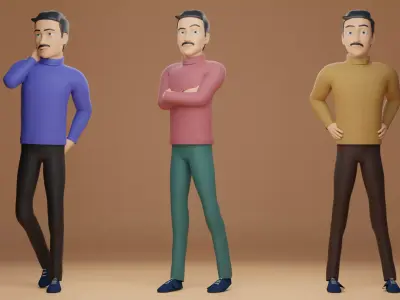 Male Cartoon Character  3D model