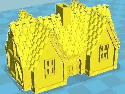 Medieval House 14 3D print model Free 3D print model