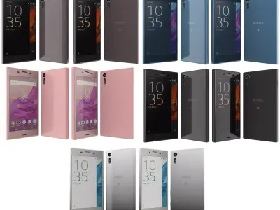 Sony Xperia XZ All Colors 3D model