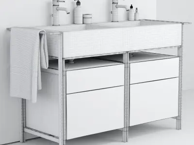 Ceramica Cielo Narciso Doppio Washbasin  3D model