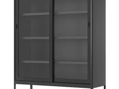 IKEA - IDASEN Glass showcase with sliding doors 3D model