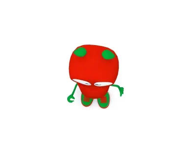 Chili carecter Low-poly 3D model