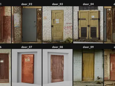 Photogrammetry Doors Pack volume 01 3D model