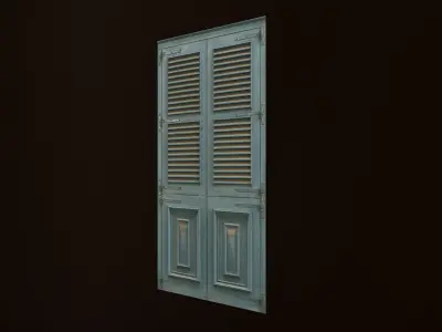 Medieval Door 3 PBR  Low-poly 3D model