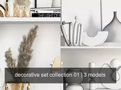 decorative set collection 01 3D Model Pack