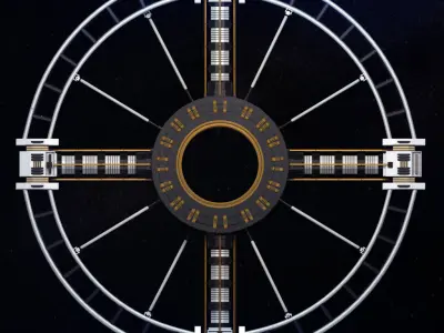 Space station torus sci-fi 3D model