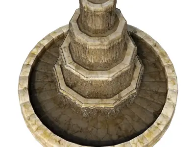 Classic Garden Fountain 01 3D model