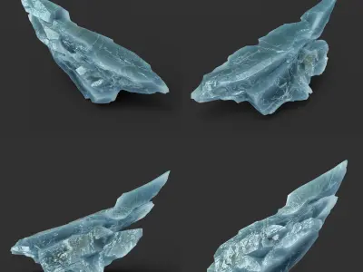 Scifi Spiky Ice 220611 - Ultra HD 16K Textures Low-poly 3D model