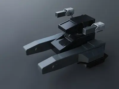 transport scifi spaceship airplane  3D model
