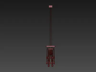  Ochre Drizzle Chandelier 3D model